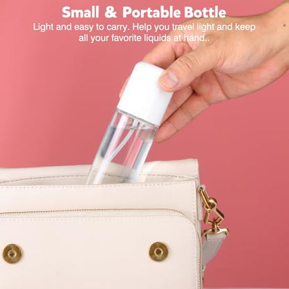 Bynccea Small Spray Bottle Travel Size 3.4oz/100ml Plastic Mini Bottle Set - Fine Mist Mini Empty Spray Bottles - Refillable Spray Bottles for Cleaning Solutions, Perfume, Liquid Cosmetics - color: Blue&Green&Clear