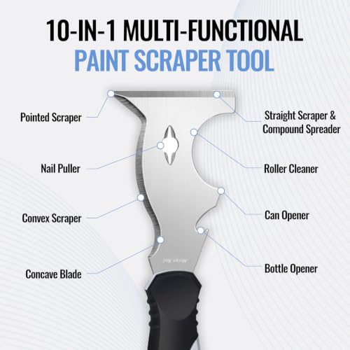 Mister Rui Putty Knife Scraper Tool-Paint Scraper, Floor Scraper for Home Improvement DIY Projects