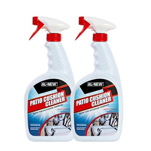 AL-NEW Patio Cushion Cleaner | Safe For Use On Outdoor Fabrics Such As Patio Cushions, Awnings, Furniture Covers, and more (32 Ounce) Pack of 2 - style: Pack of 2