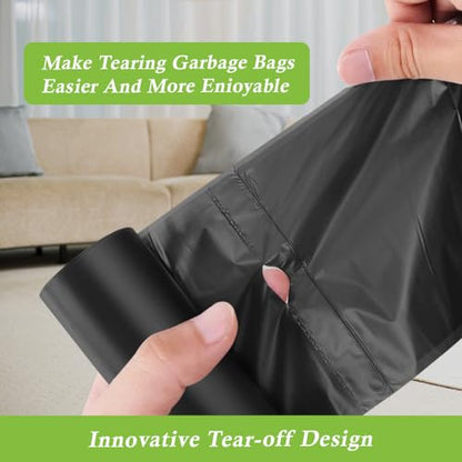8 Gallon 130 Counts Strong Trash Bags Garbage Bags by RayPard, fit 30 Liter Kitchen Waste Basket, Medium Trash Bags Can Liners for Home Office Kitchen Bathroom Bedroom, Black - style: 130-8 Gallon-Black