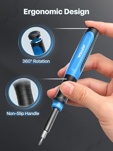 Wesdut 52in1 Small Precision Screwdriver Set with torx, Mini Screw Driver Set, Magnetic Repair Tool Kit for Phone, Computer, Laptop, PS4 PS5, Xbox, Switch, Eyeglasses, Watch, Electronic, Gifts for Men - style: 52in1-blue