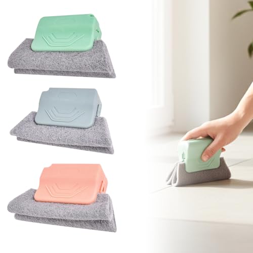 Magic Window Track Cleaner, 2025 Upgraded Handheld Cleaning Brush Set, for Window Slides Grooves, Tile Grout Lines, Shutter Slats, Car AC Vents & Narrow Gaps (Colorful 3PCS) - color: Colorful 3pcs