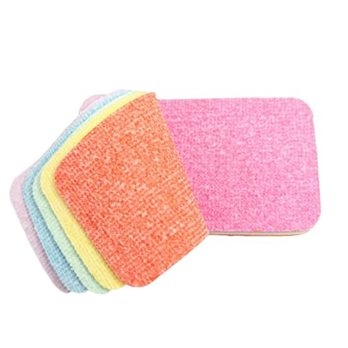 Multi-Layer Sponge Cloth, Microfiber Material, Pink, Peelable Sponge, Absorbent Scrubber, Compact Design, for Kitchen Bowl Dish Pot Household Bathroom Window - color: 12×7×2.2cm