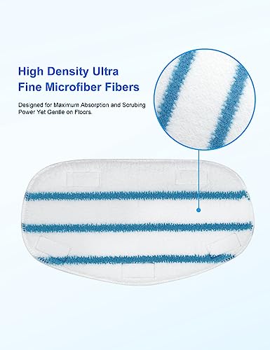 Steam Mop Pads Compatible with PurSteam ThermaPro 10-in-1 and ThermaPro 211 Steam Mop Cleaner Microfiber Pur steam Mop Replacement Pads Washable Reusable Steam Mop Pads for Steamer Floor Cleaning - color: 4 Pack-pursteam Thermapro Steamer Mop Pad