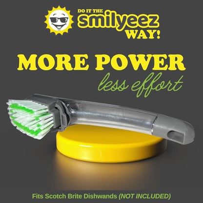 Smilyeez Replacement for Scotch Brite Brush, 4-Pack, Makes Your Dishwand Like New, Dishwand Brush Refills, Scotch Brite Brush Replacement, Easy to Install (2 Packs) - style: 2 Pack