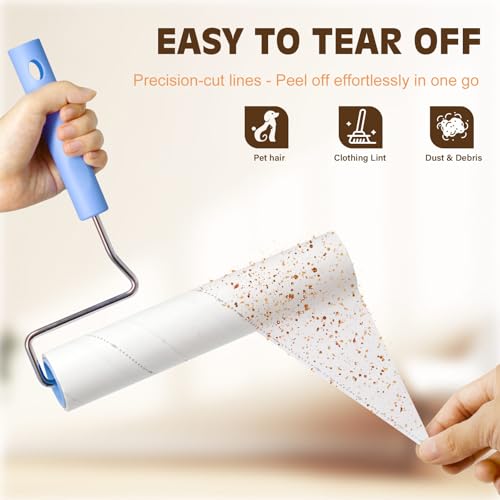 BEAH Large Lint Roller for Pet Hair Extra Sticky,9.45''Pet Hair Removal Tool Roller for Pet Dog Cat Hair (5 Long Rolls) - size: 5 long rolls