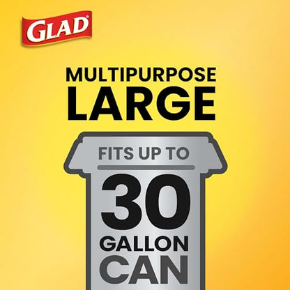 Glad Trash Bags, Strong Quick-Tie Large Garbage Bags - 30 Gallon - 21 Count (Package May Vary) - size: 21 Count (Pack of 1)