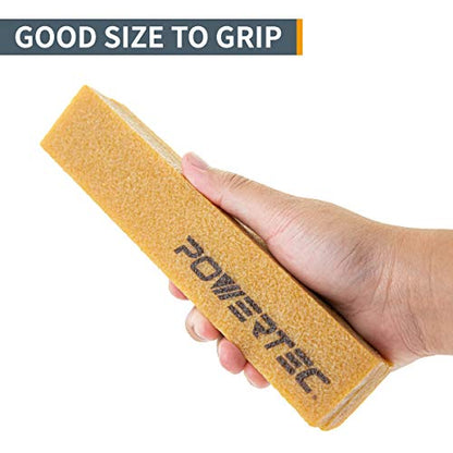 POWERTEC 71002 Abrasive Cleaning Stick for Sanding Belts & Discs 8-1/2" | Natural Rubber Eraser - Woodworking Shop Tools for Sanding Perfection