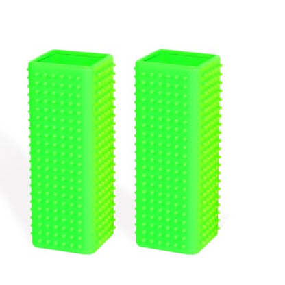 2pcs Pet Dog Cat Hair Remover, Pet Hair Removal Tool, Hollow Cleaner Brush for car，Interior, Furniture, Sofa (green and green) - color: greengreen