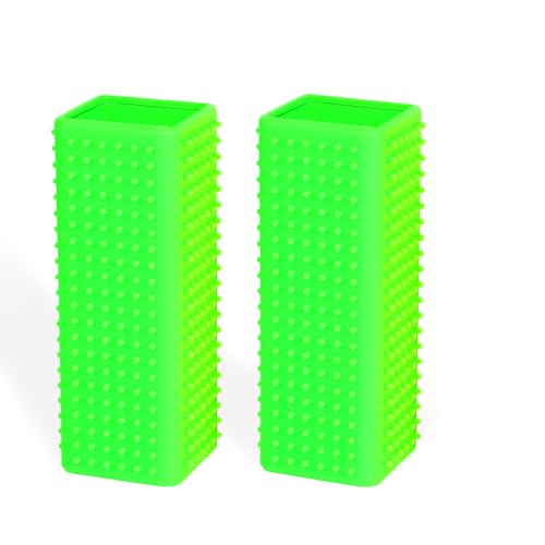 2pcs Pet Dog Cat Hair Remover, Pet Hair Removal Tool, Hollow Cleaner Brush for car，Interior, Furniture, Sofa (green and green) - color: greengreen