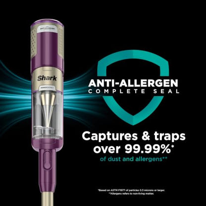 Shark PowerDetect | Corded Stick Vacuum Cleaner for Carpet & Hard Floors | Lightweight Hand Vacuum for Pet Hair with DuoClean | Self-Cleaning Brushroll | HEPA | 3 Attachments | Purple | HZ4001AMZ - style: PowerDetect w/ Precision Duster