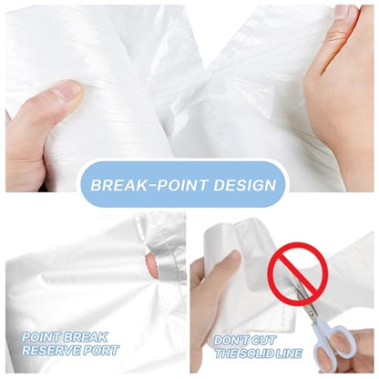 Small Trash Bags 4 Gallon - 108 Count Leakage-Proof 4 Gallon Trash Bag, Small Garbage Bags for Office Bedroom Bathroom Mini Trash Bags, Unscented White 15L Small Trash Can Liners - style: 4 Gallon
