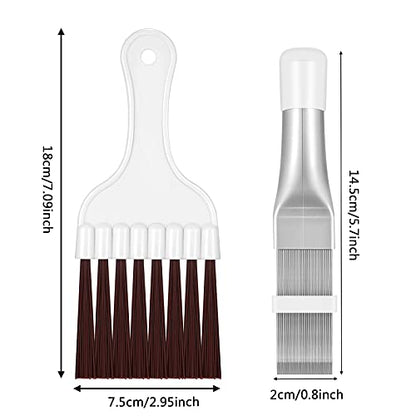 Boao Air Conditioner Condenser Fin Comb, Fin Cleaning Brush Air Conditioner Coil Cleaner Refrigerator Coil Cleaning Whisk Brush Evaporator Radiator Repair Tool(6 Pieces)