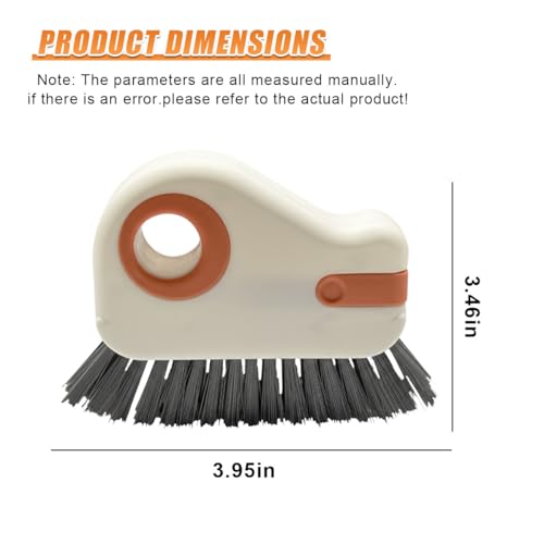 YoRise 2 in 1 Car Groove Cleaning Brush, Multifunctional Hard Bristle Car Window Track Cleaner Tool with Hidden Scraper, Universal Auto Door Crevice Cleaning Accessories for Window Sill(Orange-2PCS) - size: Orange-2PCS