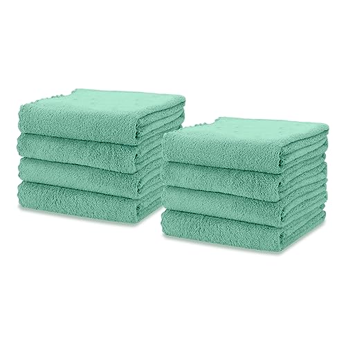 kimteny 8 Pack Microfiber Kitchen Dish Towel, 28 x 13 Inch Reusable Cleaning Cloth, 300 GSM Absorbent Towel for Dishes, Countertops & Sink (13x28-8 Pack, Green) - color: Green, size: 13x28 - 8 Pack