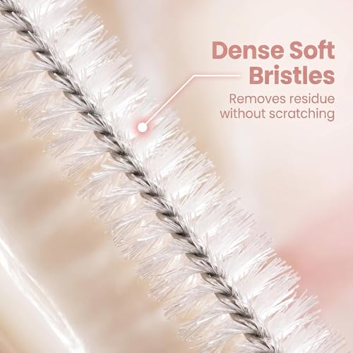 4 Pack Long Handle Pipe Cleaning Brush Set, Soft Bristle Deep Clean Detail Brush for Straws, Narrow Bottles, Small Tubes, Crevices