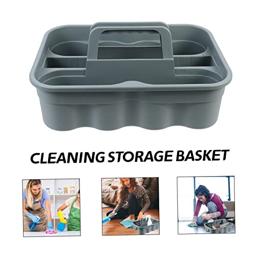 Cabilock Cleaning Tool Basket All-purpose Storage Holder for Home Commercial Use Organizing Cleaning Supplies Tools and Sundries Convenient Molded Handle for