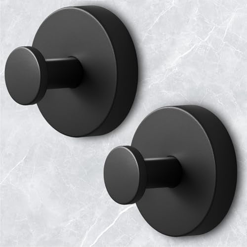 Shower Hooks for Inside Shower,Suction Cup Hooks for Glass Window,Removable Towel Hooks for Bathrooms,2 Packs(Black) - color: Black, size: 2 Pack