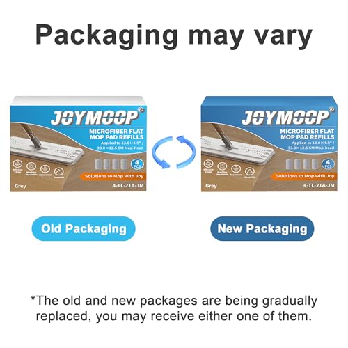 JOYMOOP Microfiber Flat Mop Pads, Washable Replacement Pads for 13 Inch Mop System, Grey, Pack of 4 - color: 4 Pcs 13" - 4 Grey, size: 13.0 × 4.9 Inch