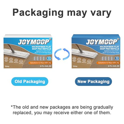 JOYMOOP Microfiber Flat Mop Pads, Washable Replacement Pads for 13 Inch Mop System, Grey, Pack of 4 - color: 4 Pcs 13" - 4 Grey, size: 13.0 × 4.9 Inch