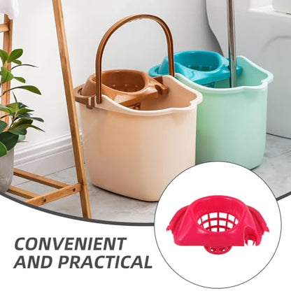 Ipetboom Mop Bucket Basket, 1pc Plastic Wringer Replacement Drain Basket for Mopping Cleaning Squeezing Drying Tool with Draining Holes Bucket Accessory, Red, 11.4x8.1x5.5in