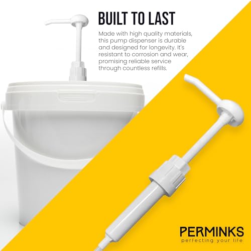 5 Gallon Pump Dispenser - Pump for 5 Gallon Bucket, Jug, Bottle, Large Container - Great for Shampoo & Conditioner, Laundry Detergent, Snow Cone Syrup, Bleach Liquid, Oil & More (Pack of 2) - size: 2-Pack