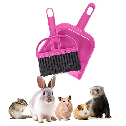 Mini Broom and Dustpan Set - Compact Cleaning Kit for Home, Car, Camping, Small Spaces, Pet Cleanup, and Travel - Durable Small Broom and Dustpan Set Mini - Pink Broom - color: Pink