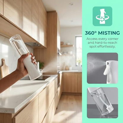 10 Packs 6.8Oz/200ML Spray Bottle For Hair – Ultra Fine Mist Sprayer, Continuous Mister Spray Bottle for Hairstyling, Cleaning, Plants, Pets, Barbers, Salons, Essential Oil Scents - color: Clear-6.8OZ