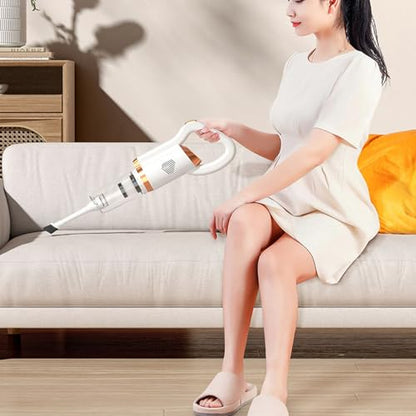 Powerful Cordless Vacuum Cleaner, Quiet Rechargeable Stick Vacuum Electirc Broom Dust Catcher for Pet Hair, Carpet
