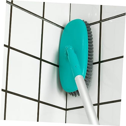 Healeved Long Handle Floor Cleaning Brush Soft Bristle Tile Scrubber for Easy Use Floors Bathtubs and Tiles Green