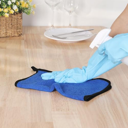 uxcell Car Cleaning Cloths, 8 Pack Soft Premium Microfiber Towels with Hang Loop for Household Cleaning, Reusable Car Cleaning Wipes Lint Free Streak Free Cloths 12" x 12" Blue - color: Blue, size: 12" x 12"