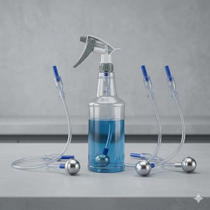 3PCS Universal Fit 360° Spray Bottle Adapter, 14" Trimmable Flexible Tube with Metal Weighted Ball, Heavy Duty Tilted Spray Bottle Adapter for 8oz-32oz Triggers, Kitchen & Garden Care (3PCS) - color: 3pcs