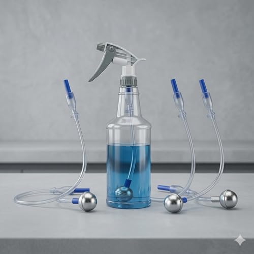 3PCS Universal Fit 360° Spray Bottle Adapter, 14" Trimmable Flexible Tube with Metal Weighted Ball, Heavy Duty Tilted Spray Bottle Adapter for 8oz-32oz Triggers, Kitchen & Garden Care (3PCS) - color: 3pcs