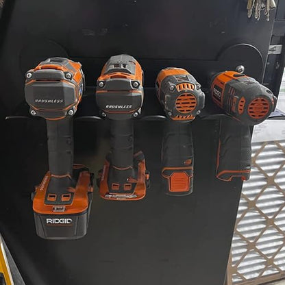 MUTUACTOR Power Tool Organizers and Storage Garage Drill Drivers Shelves Magnetic Mount 4 Slots,Heavy Duty Magnetic Racks and Shelving Utility Storage Holder for Garage Warehouse - style: Power Tool Organizer 4 Slots