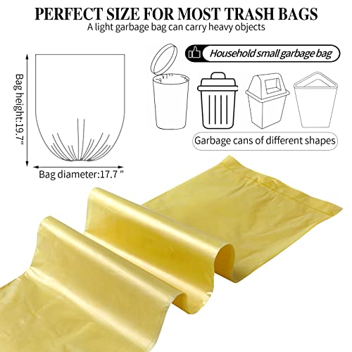 5 Rolls Small Trash Bags - 100 Counts Durable 4 Gallon Small Garbage Bags for home office kitchen Bathroom Bedroom Trash Can liners（Golden） - color: 100 Count Golden
