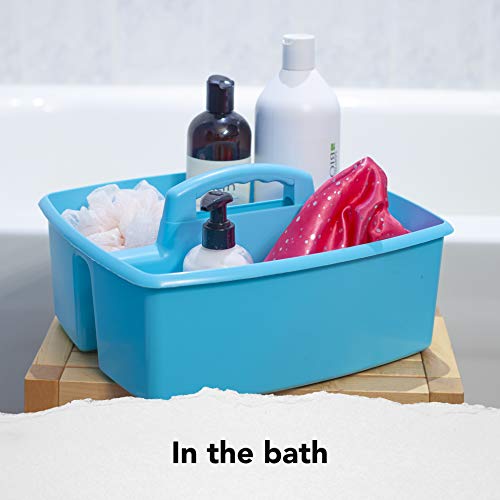 Storex Industries 13" x 11" x 6.375" Large Caddy, Teal (Pack of 2) - color: Teal, size: 2-Pack, style: Large