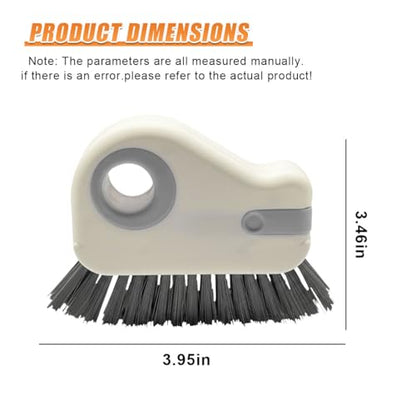 YoRise 2 in 1 Car Groove Cleaning Brush, Multifunctional Hard Bristle Car Window Track Cleaner Tool with Hidden Scraper, Universal Auto Door Crevice Cleaning Accessories for Window Sill(Gray-1PCS) - size: Gray-1PCS
