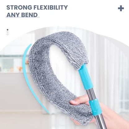 Retractable Gap Dust Cleaner, Extendable Microfiber Duster with Bendable Head, Reusable Washable Gap Duster Cleaning Tool for Home Kitchen Ceiling Blinds Sofa Bed Fridge Under Furniture (Set B) - color: Set B