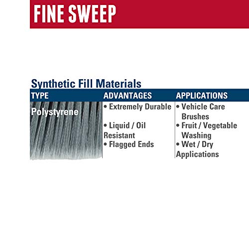 Weiler 70312 10" Bus Brush, Flagged Silver Grey Polystyrene Fill (Pack of 12) - size: 10", style: Polystyrene