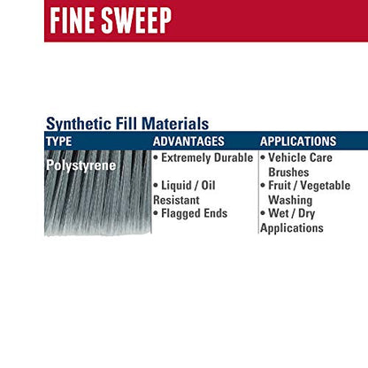 Weiler 70312 10" Bus Brush, Flagged Silver Grey Polystyrene Fill (Pack of 12) - size: 10", style: Polystyrene