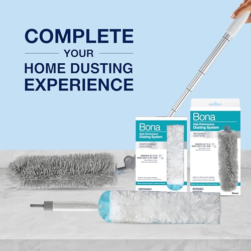Bona Disposable Duster Refills - 5 Pack - High Performance Dusting System - Microfiber Dusters Remove Dust and Pet Hair for Quick Spot Cleaning - style: Disposable Duster Refills - 5 Pack