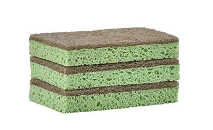 Superio Non-Scratch Cellulose Sponge (3-Pack) (Green) - color: Natural, size: 3-pack