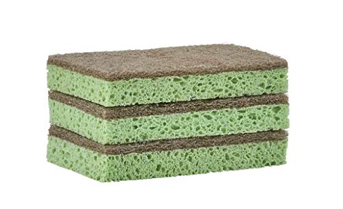 Superio Non-Scratch Cellulose Sponge (3-Pack) (Green) - color: Natural, size: 3-pack