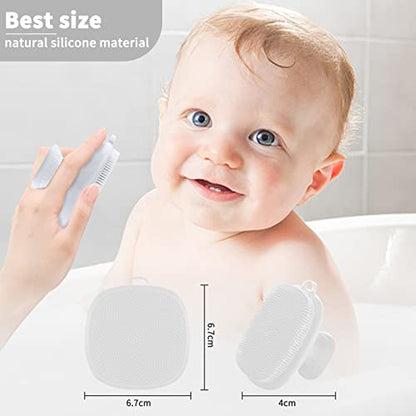 Silicone Face Scrubber for Men Facial Cleansing Brush Silicone Face Wash Brush Manual Waterproof Cleansing Skin Care Face Brushes for Cleansing and Exfoliating (White) - color: White