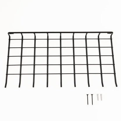 StoreYourBoard The Afton Laundry Room Shelf, Wire Shelving Wall Mounted, Hanging Hooks for Broom and Mop, Cleaning Supplies Shelf for Home and Garage, 17.5" x 9"