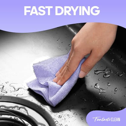 Fantasticlean Microfiber Cleaning Cloth Roll 4 Rolls 240 Pack, Tear Away Paperless Towels, 8" x 8", Reusable Washable Rags, House Kitchen, Pet, Office, Indoor Outdoor, Portable (2Pink 2Light-Purple) - color: 2pink 2light-purple