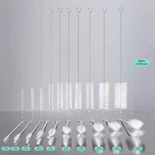 Pipe Cleaner 12 Pcs/Set, Refrigerator Cleaning Tool, Nylon Straw Cleaner Brush, Tube Cleaner Long Pipe Cleaners, Professional Tube Cleaning Brush Set, That Meets Daily Needs