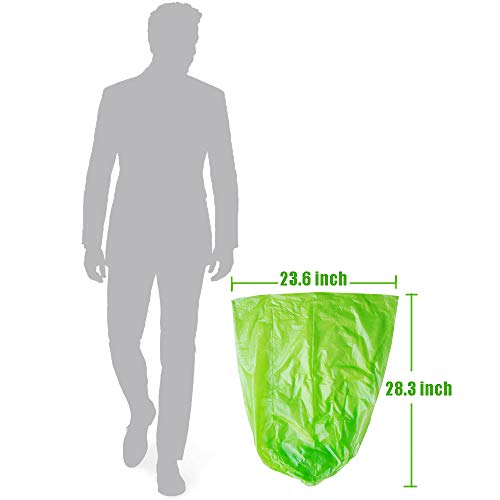 Trash Bags Biodegradable, Strong Rubbish Bags, Trash bags Recycling & Degradable Garbage Bags, Compostable Bags (Green, 13 Gallon) - size: 13 Gallon, 60 Count (Pack of 1)