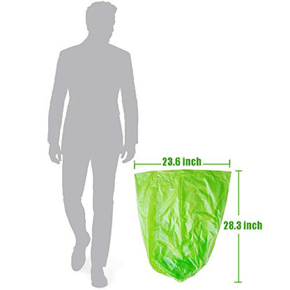 Trash Bags Biodegradable, Strong Rubbish Bags, Trash bags Recycling & Degradable Garbage Bags, Compostable Bags (Green, 13 Gallon) - size: 13 Gallon, 60 Count (Pack of 1)