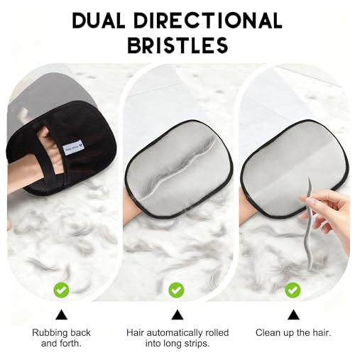 Pet Hair Removal Glove for Cats & Dogs Upgraded Five-Finger Electrostatic Pet Hair Glove Reusable Magic Brush Fur Remover Tool for Laundry, Couch, Carpet, Car Seat | Upgraded Five-Finger, Electrostatic, Reusable Magic Brush, For Laundry, Couch, Carpet, Ca